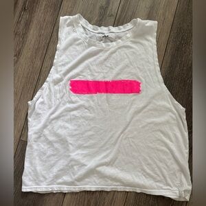 SoulCycle Cropped White Tank Top Size XL